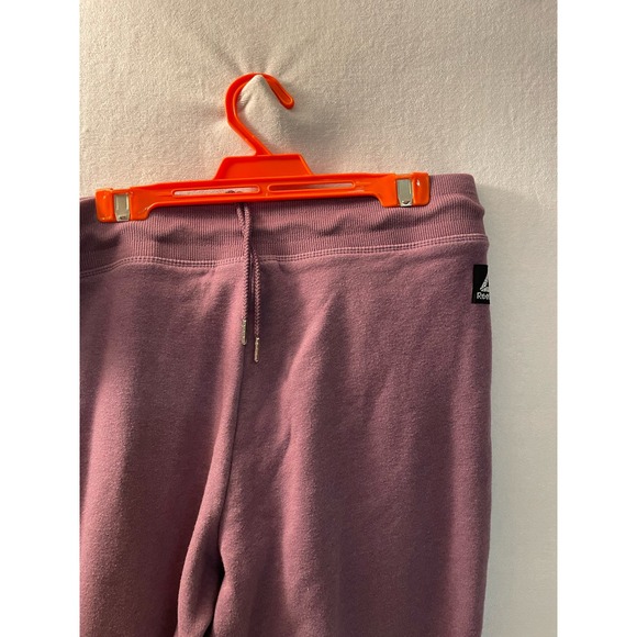 Reebok plum purple‎ pocket sweatpants drawstring cuffed bottom legs - Picture 2 of 6